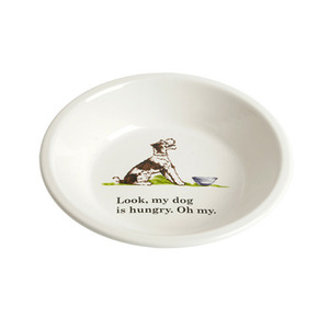[오알이펫] 강아지식기 고양이 위생 세라믹 밥그릇 물그릇 펫식기 - 마이도그헝그리DD195
